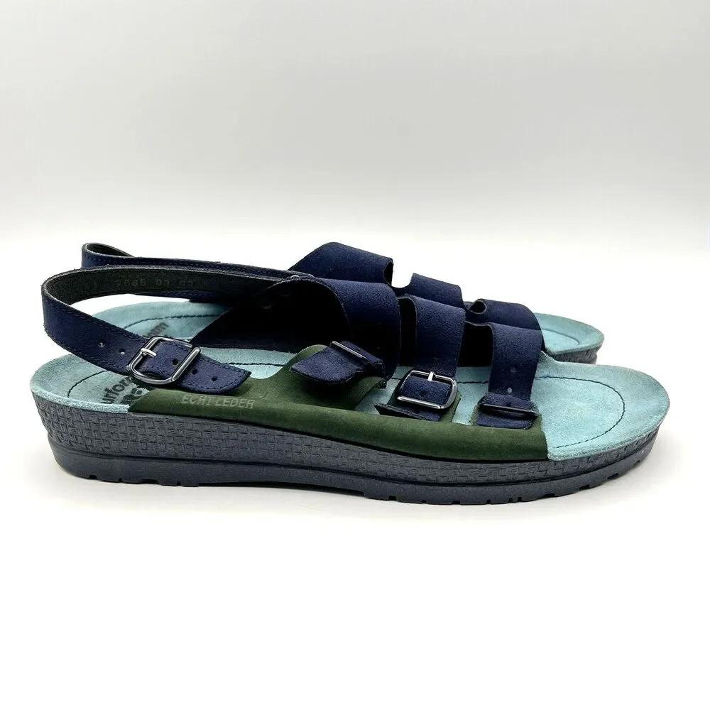 Naturform Comfort Sole Rohde Sandals Tri-Color Suede German Orthopedic Sz 41